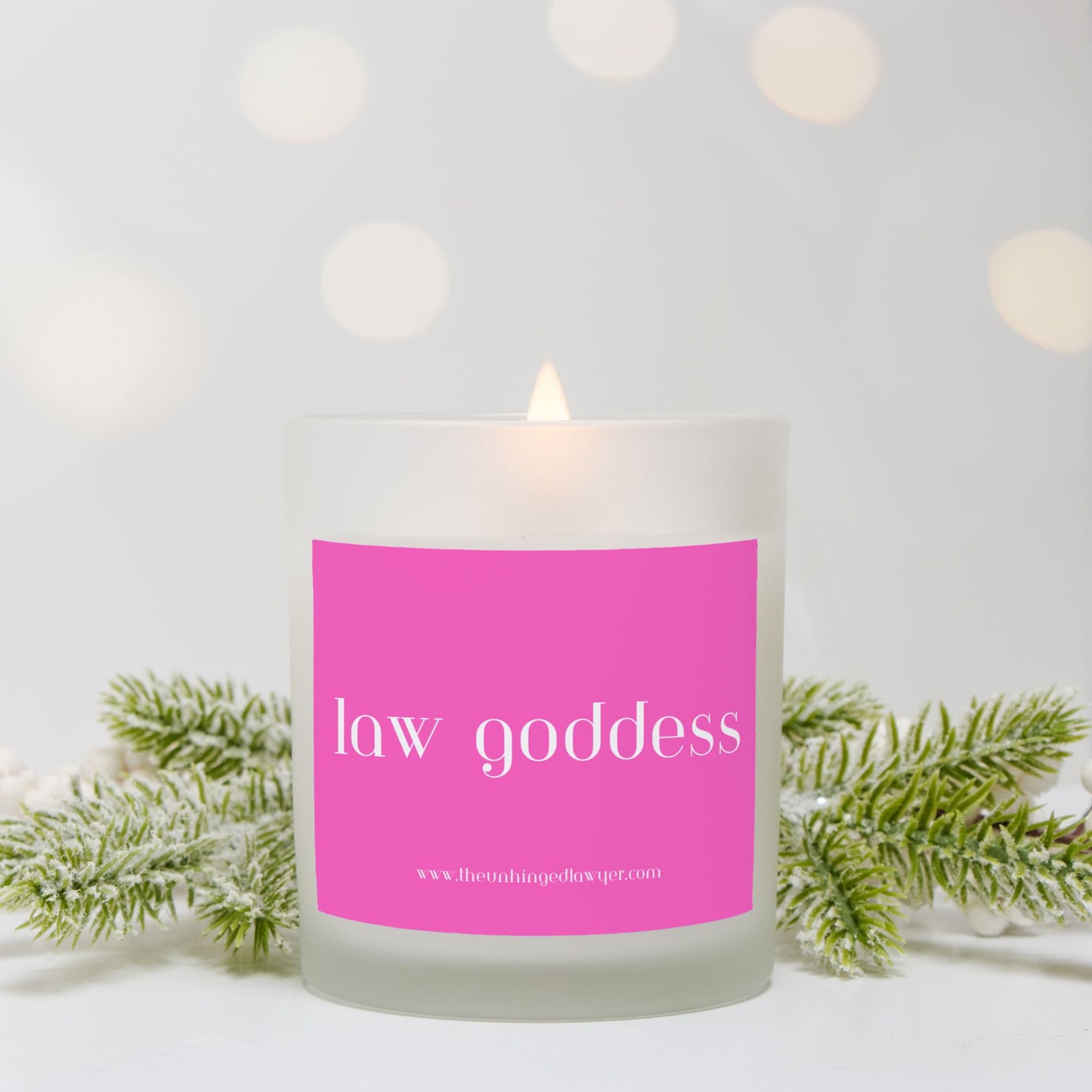 Law goddess candle