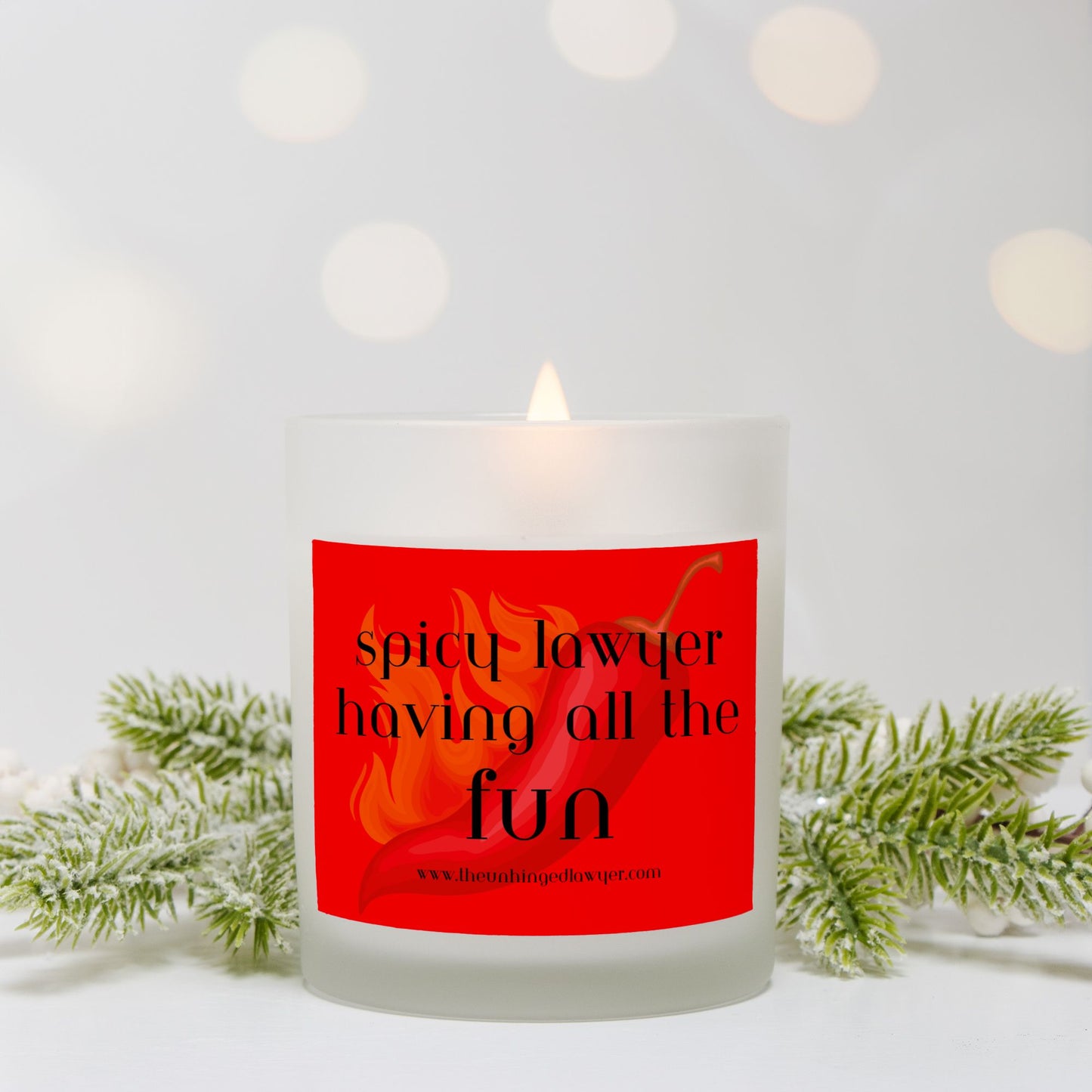 Spicy lawyers candle