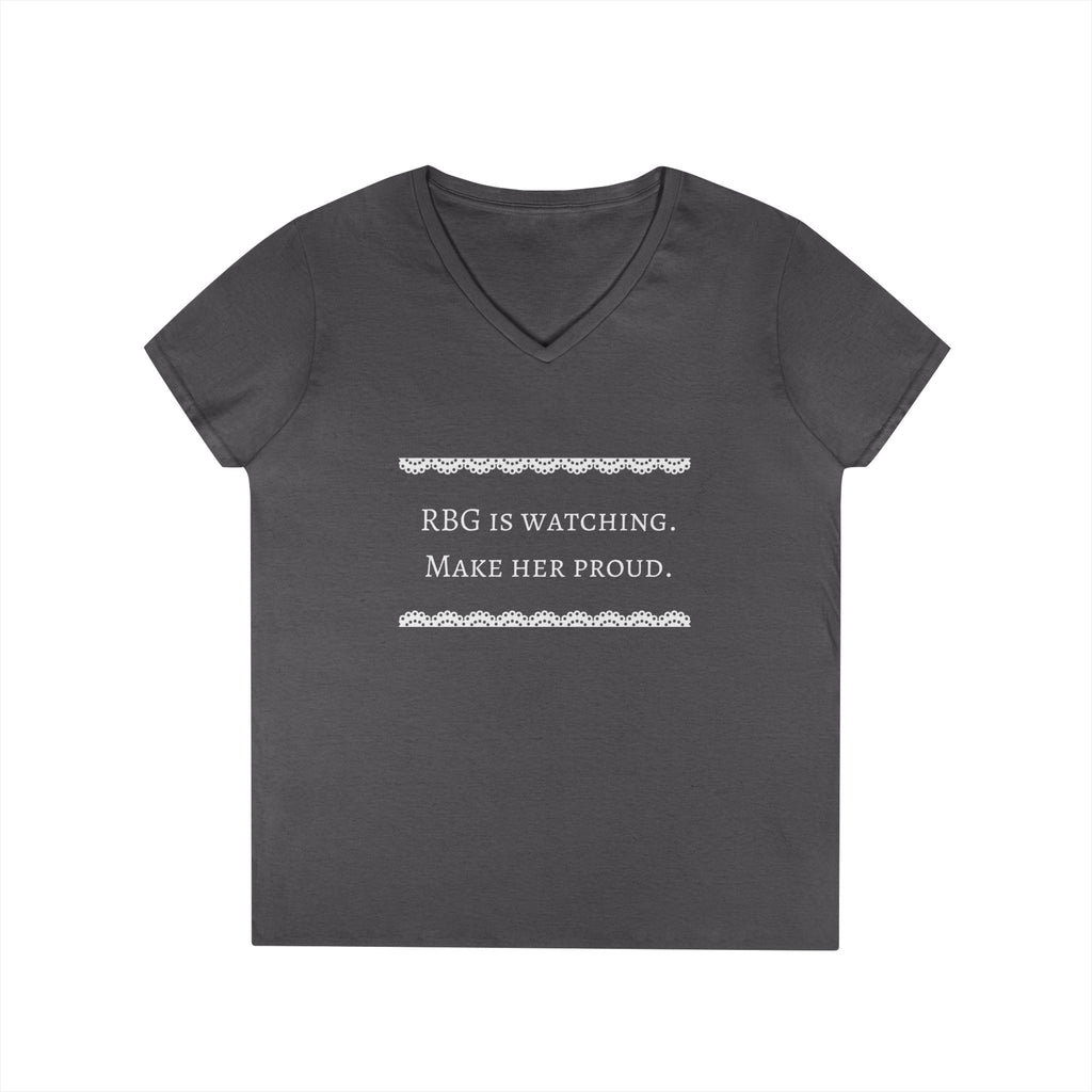 RBG Watches Us All - Ladies' V-Neck T-Shirt