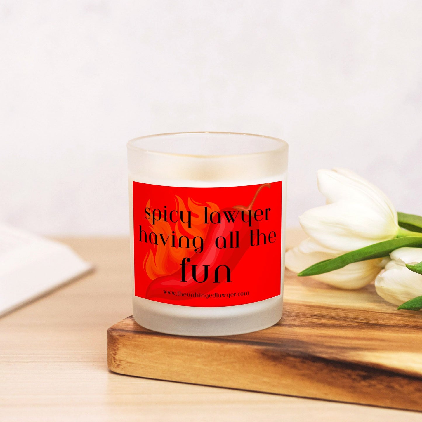 Spicy lawyers candle