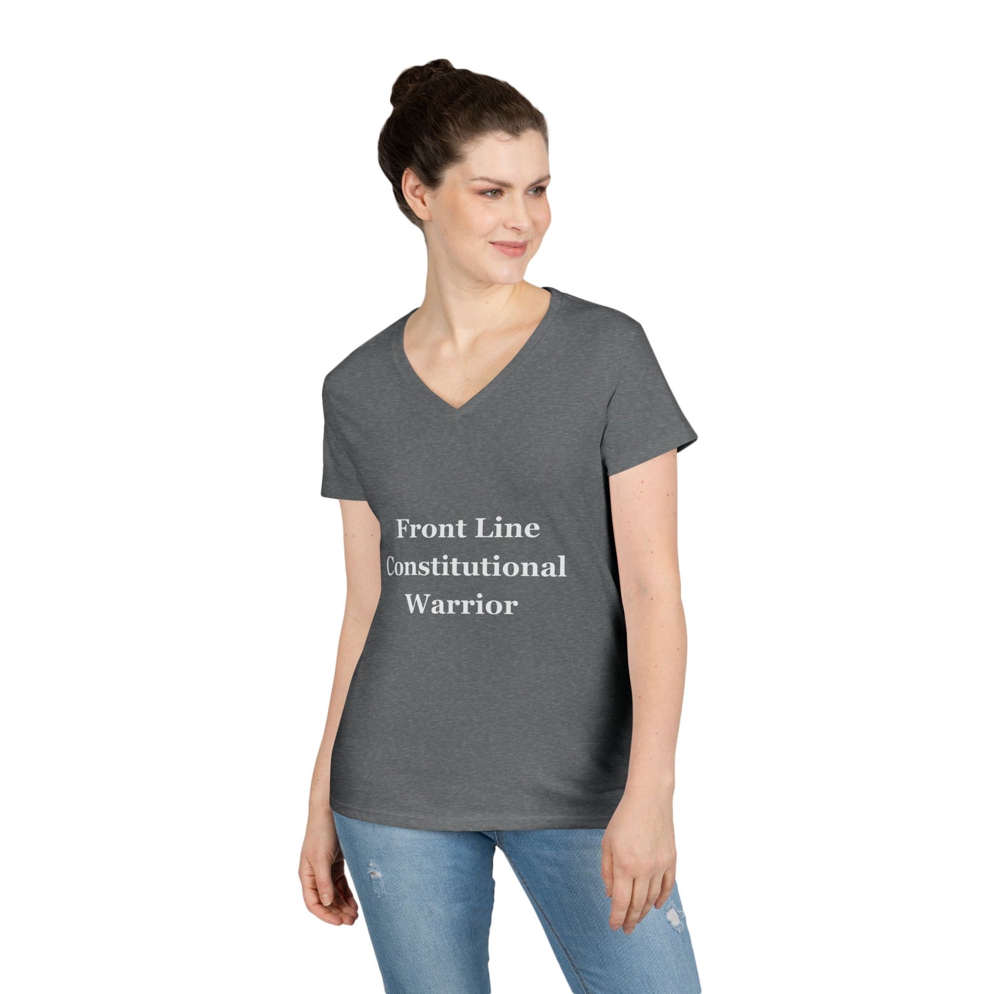 Front Line Constitutional Warrior - Ladies' V-Neck T-Shirt
