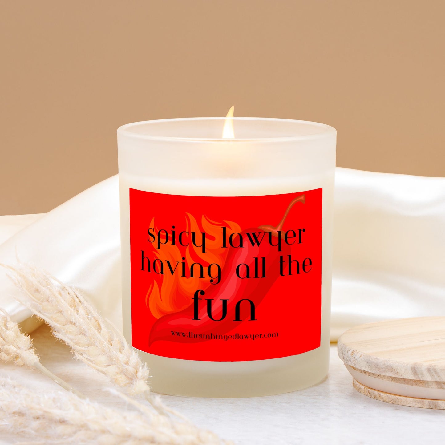 Spicy lawyers candle