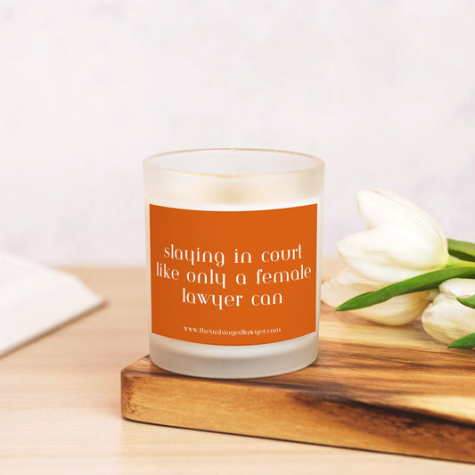 Slay the courtroom candle