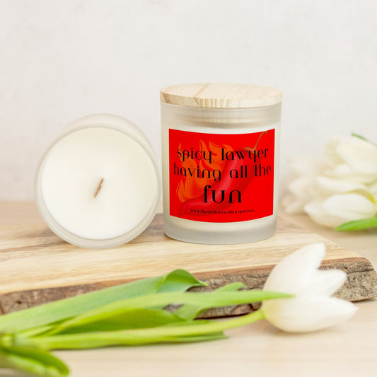 Spicy lawyers candle